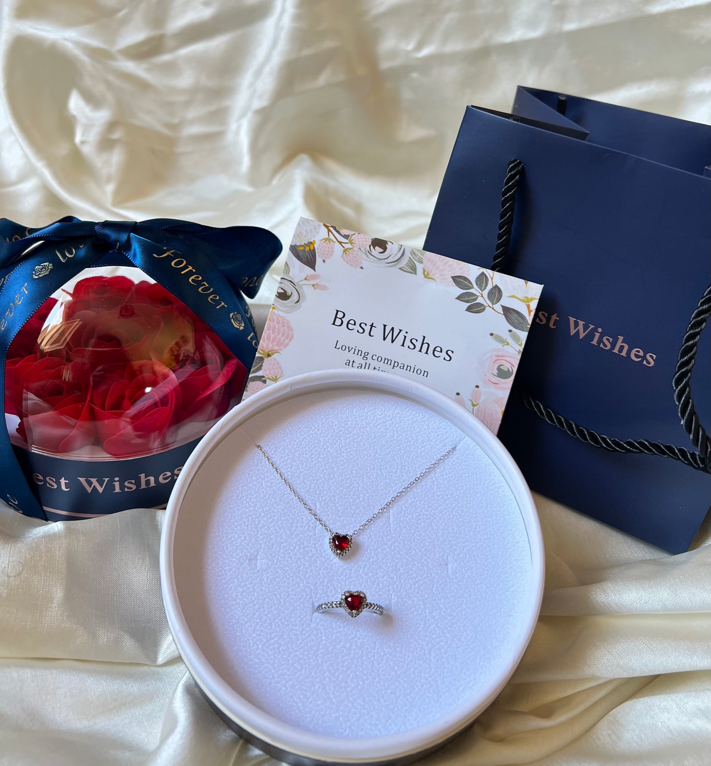 Navy Blue Forever LOVE  Flowers Box💙🦋