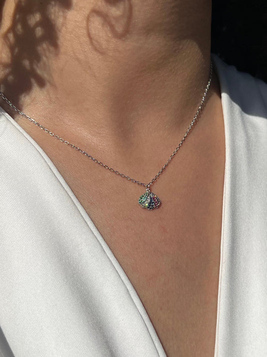 Magic Shell Necklace in Sterling Silver 925s