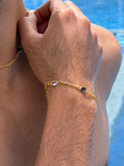 PRIME Figaro Bracelet Sterling Silver 925s- Gold Plated