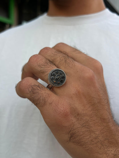Black Core Ring -Sterling Silver 925s