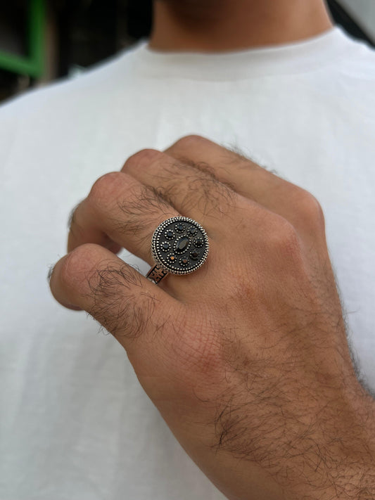 Black Core Ring -Sterling Silver 925s