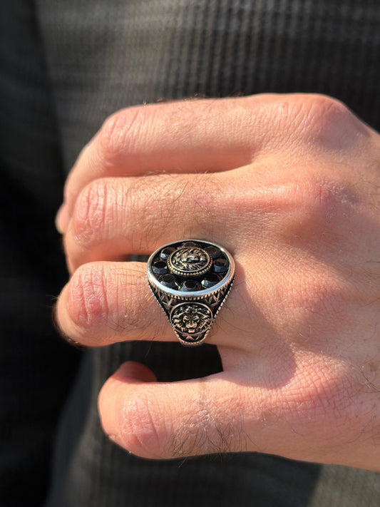 Exclusive ⛔️Lion head motif Ring -for Men's Sterling Silver 925s