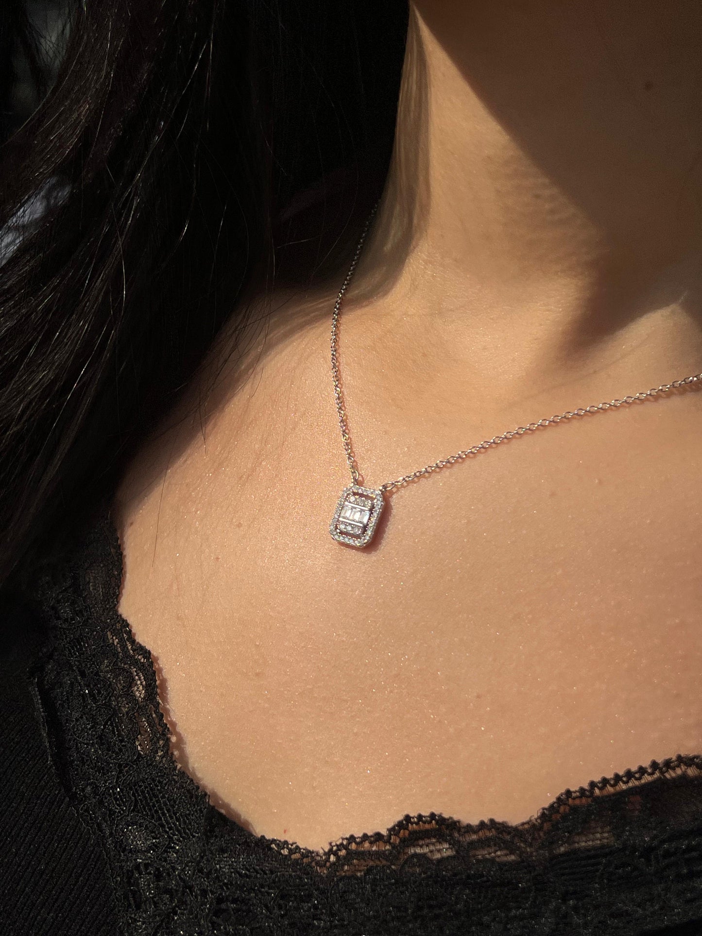 Luka Cubic Zirconia Necklace in Sterling Silver 925s