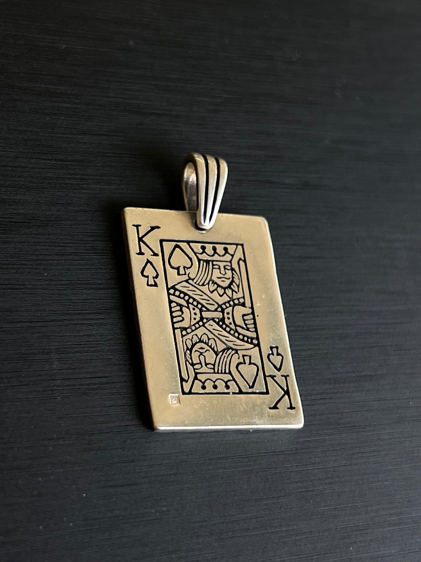 3cm-King’s Card Pendant – S925 Silver