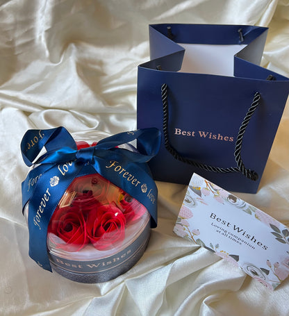 Navy Blue Forever LOVE  Flowers Box💙🦋