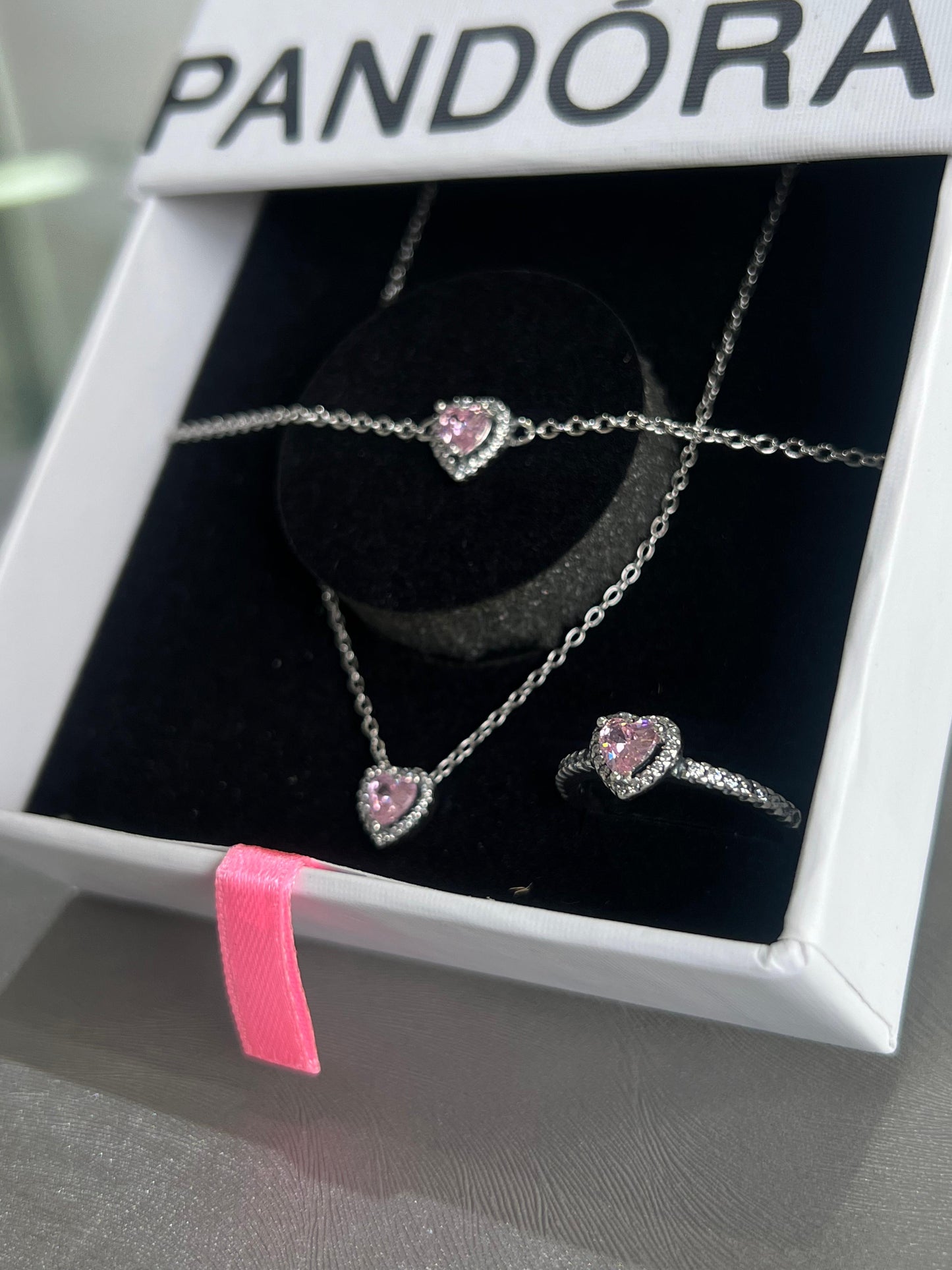Heart Trio Set with bracelet-Italian Silver 925