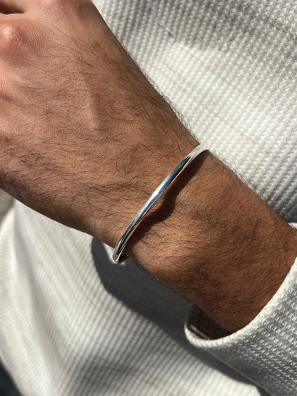 Sleek Bangle for Men's Sterling Silver 925s