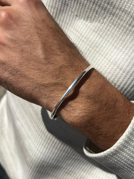 Sleek Bangle for Men's Sterling Silver 925s