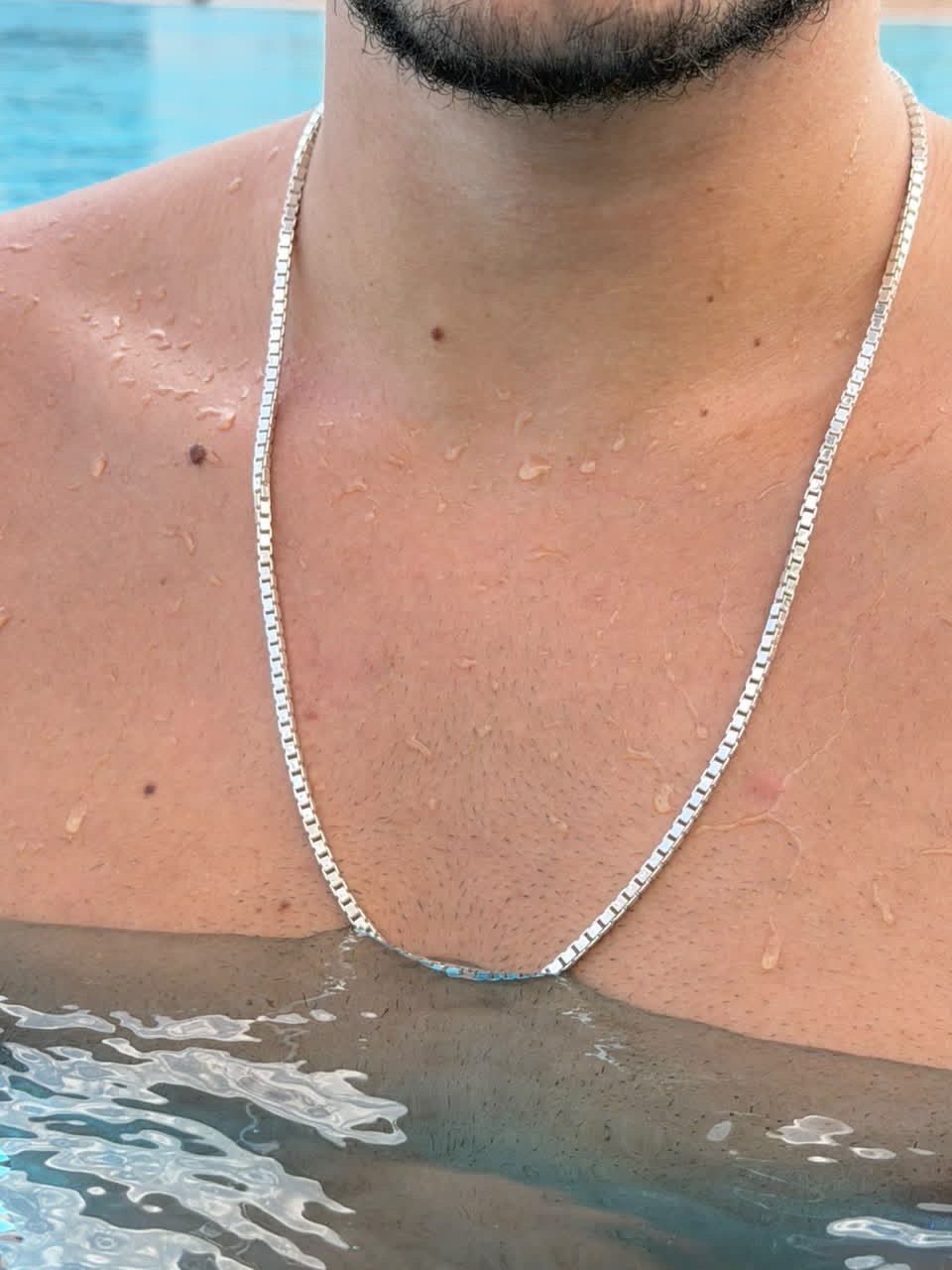 Italian BOX Necklace Sterling Silver 925s (64cm-3mm)