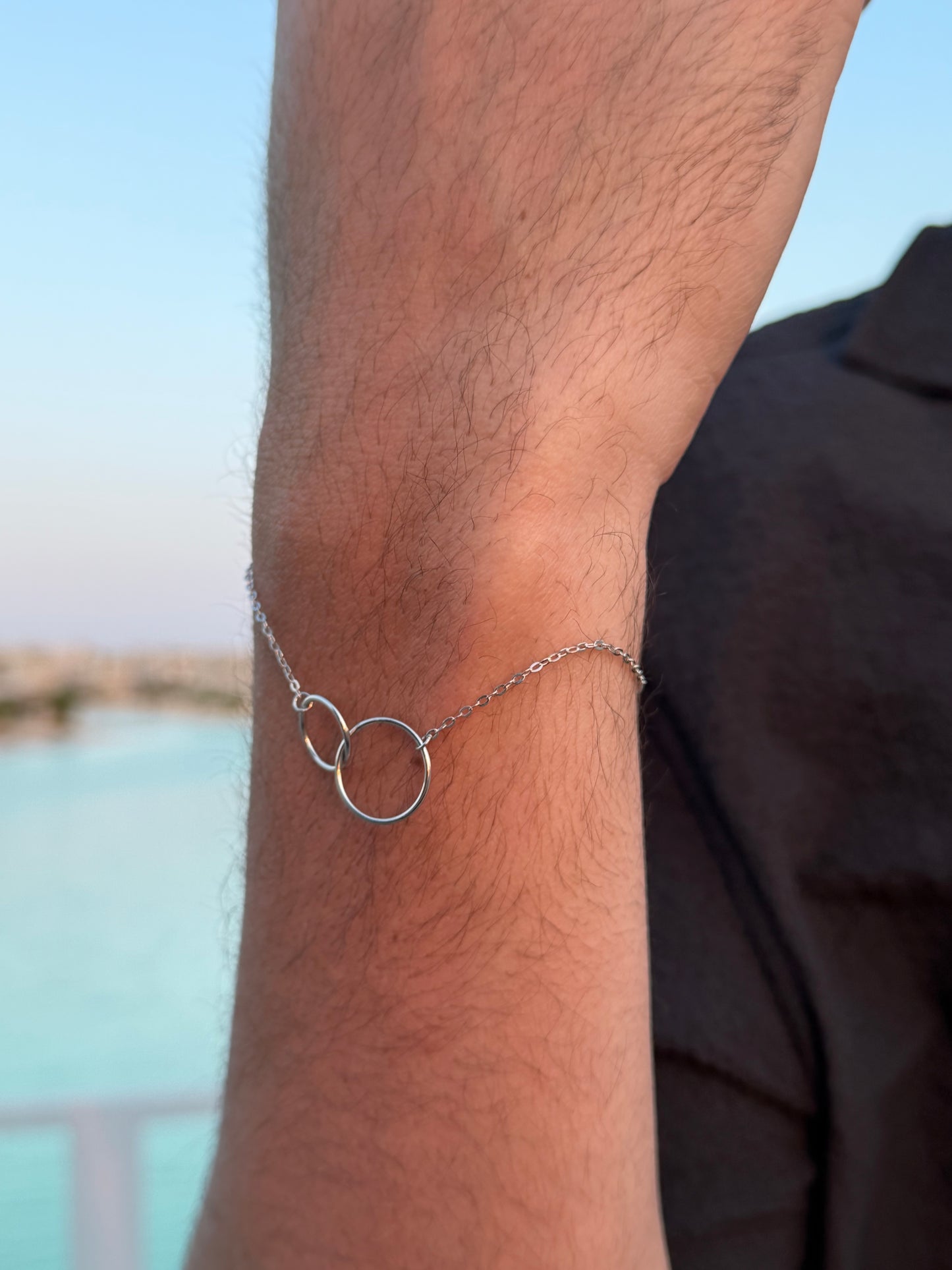 interlocking circles Bracelet in Sterling Silver925s