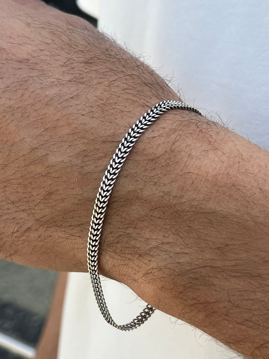 DRAGON BONE-S925 Sterling Silver Bracelet for men