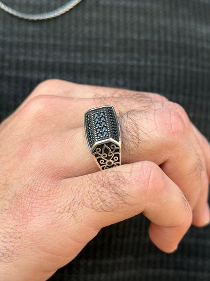 Victory black Ring -for Men's Sterling Silver 925s
