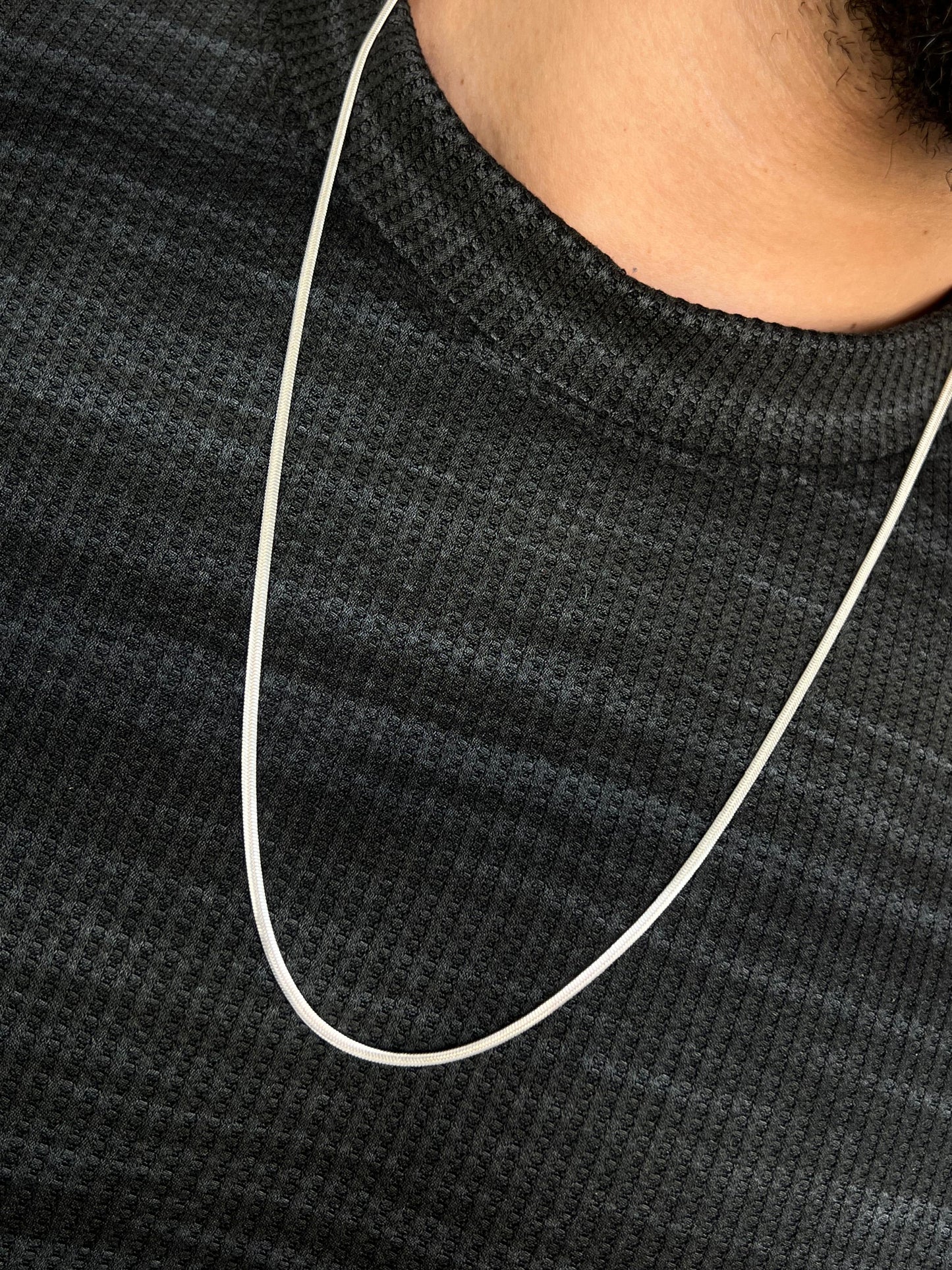 Snake Chain For Men Sterling Silver925-(65cm-3mm)