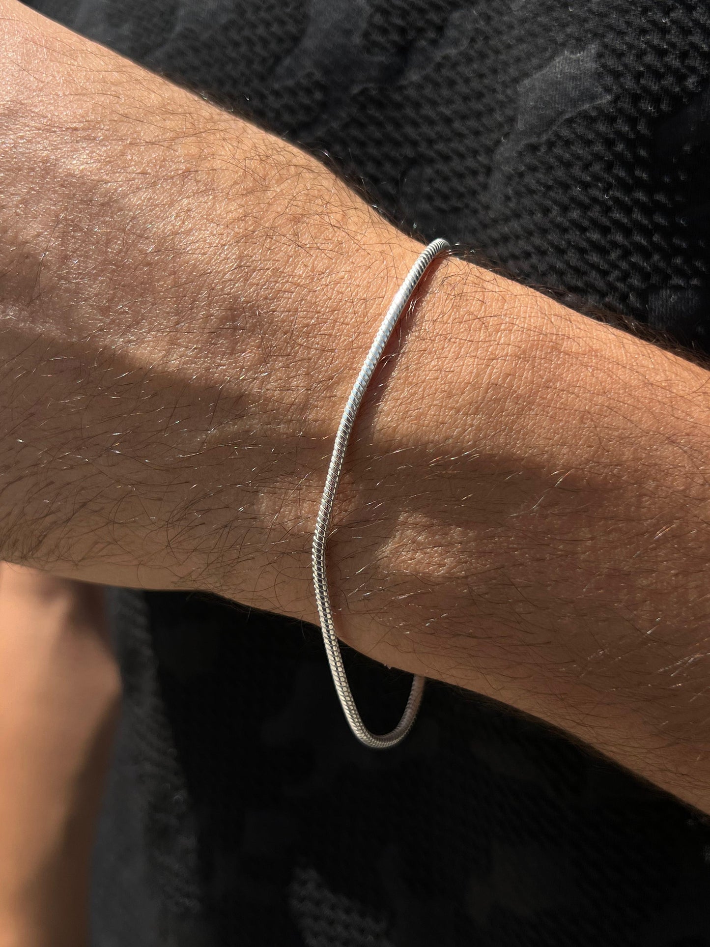 Rattail Bracelet for Men's Sterling Silver 925s