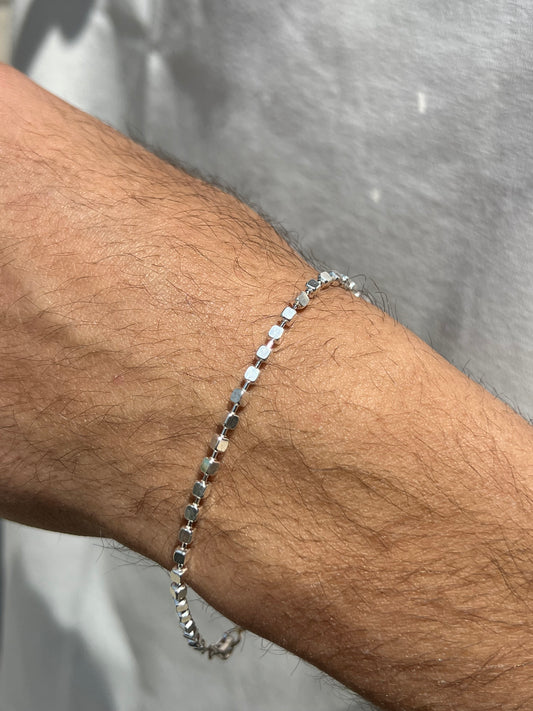 BOX Bracelet for Men's Sterling Silver 925s