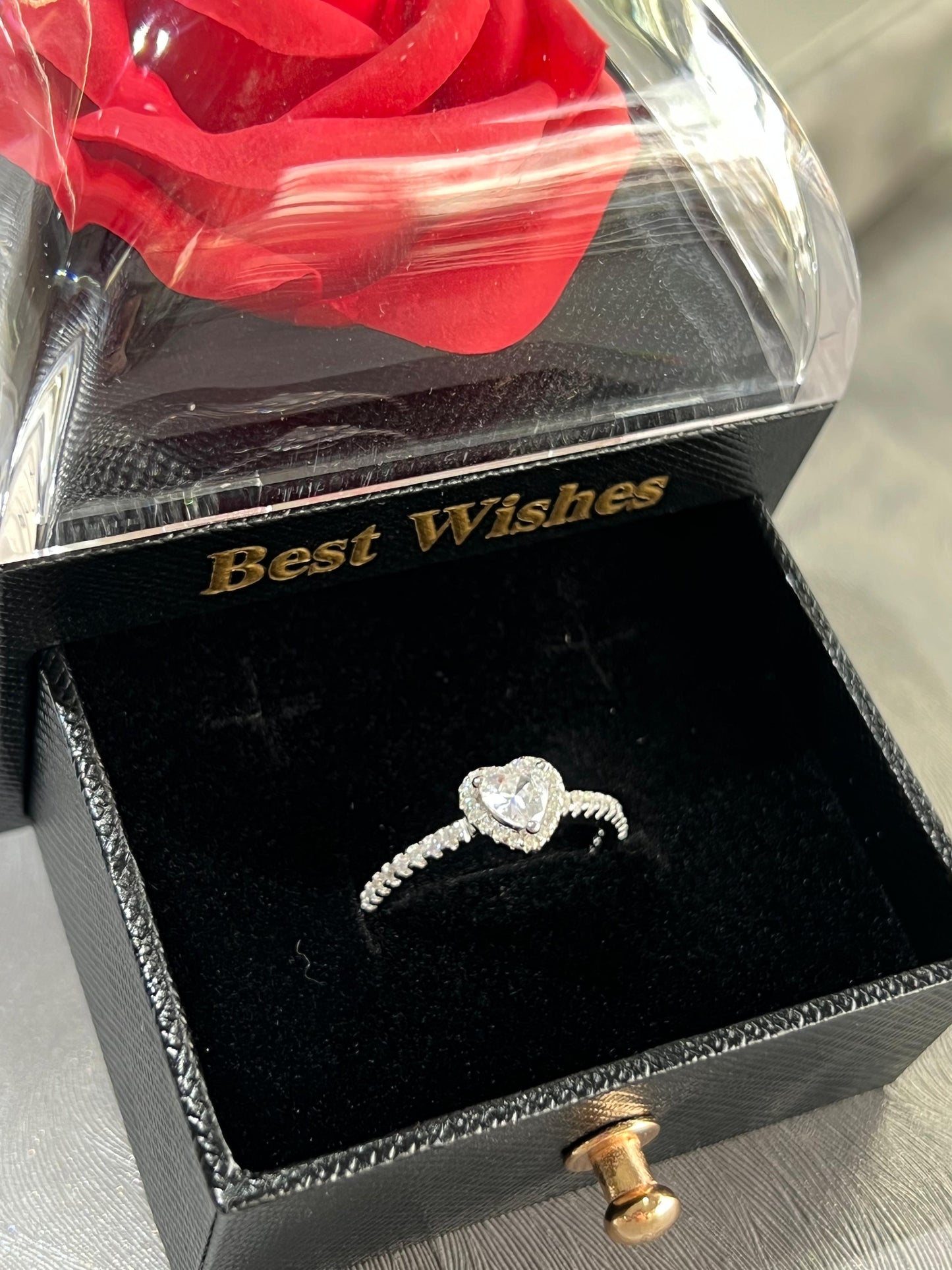 Small Black one Flower Valentine’s Box Drawer ❤️‍🔥