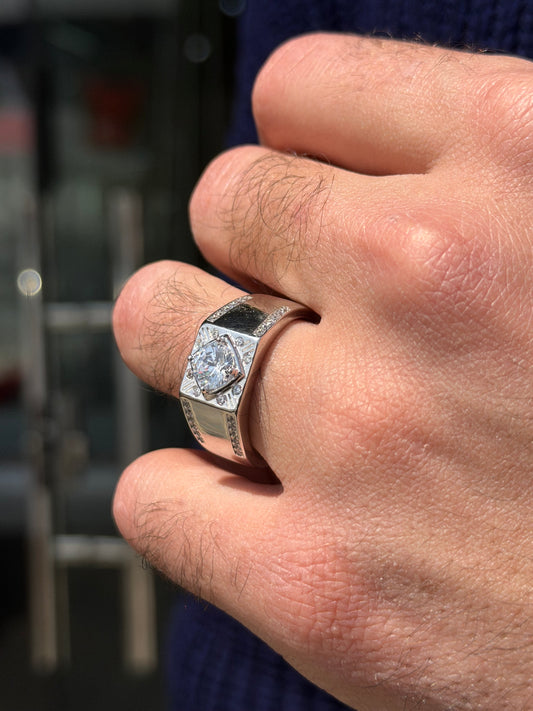 VVS Crown Ring -for Men's Sterling Silver 925s