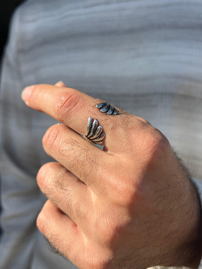 Gold Falcon Ring-Free Size -Sterling Silver 925s