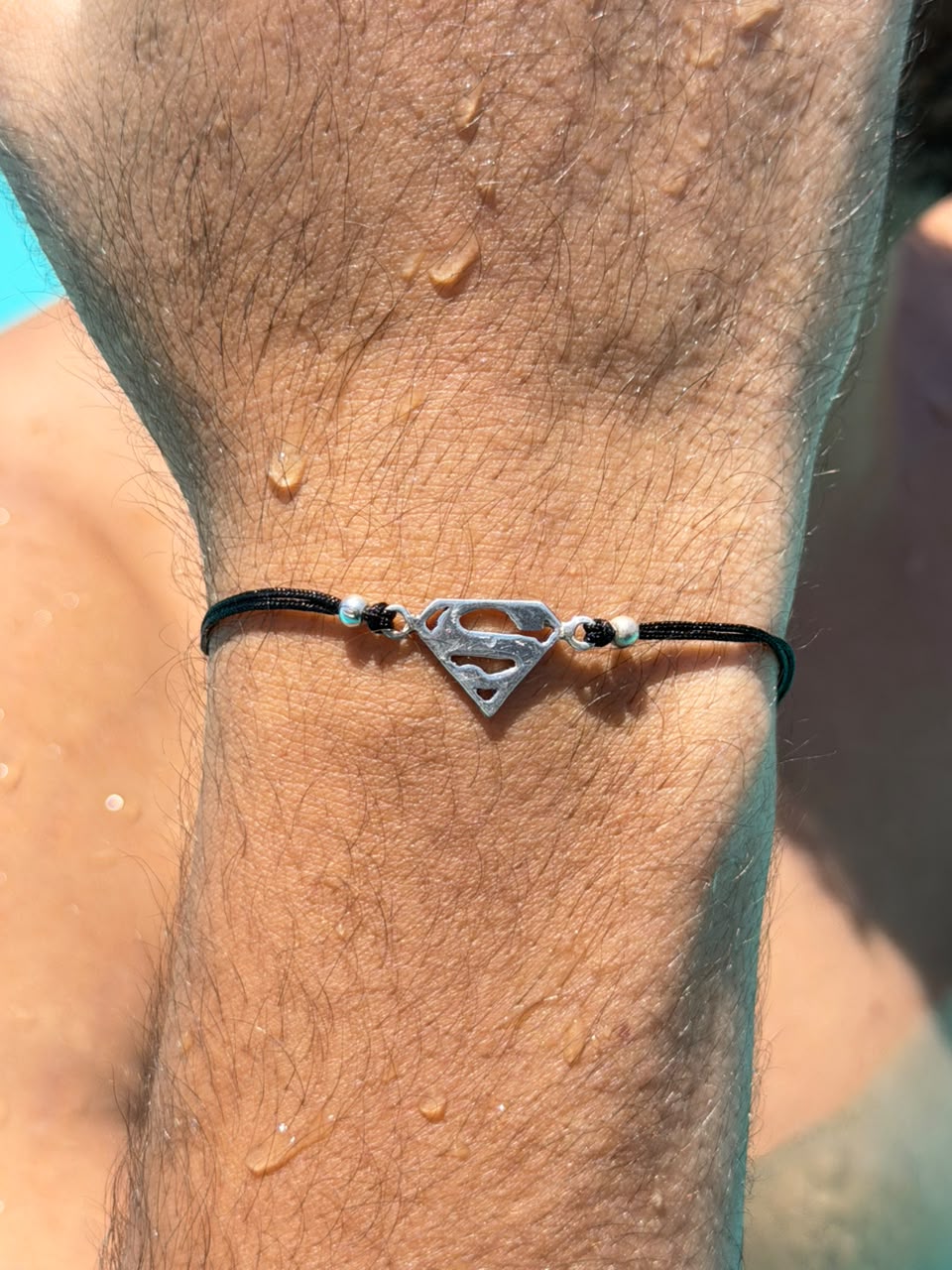 SuperMan Adjustable Macramé Bracelet