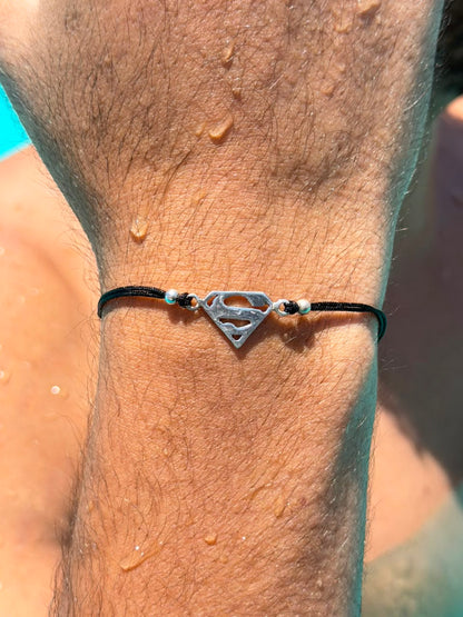 SuperMan Adjustable Macramé Bracelet