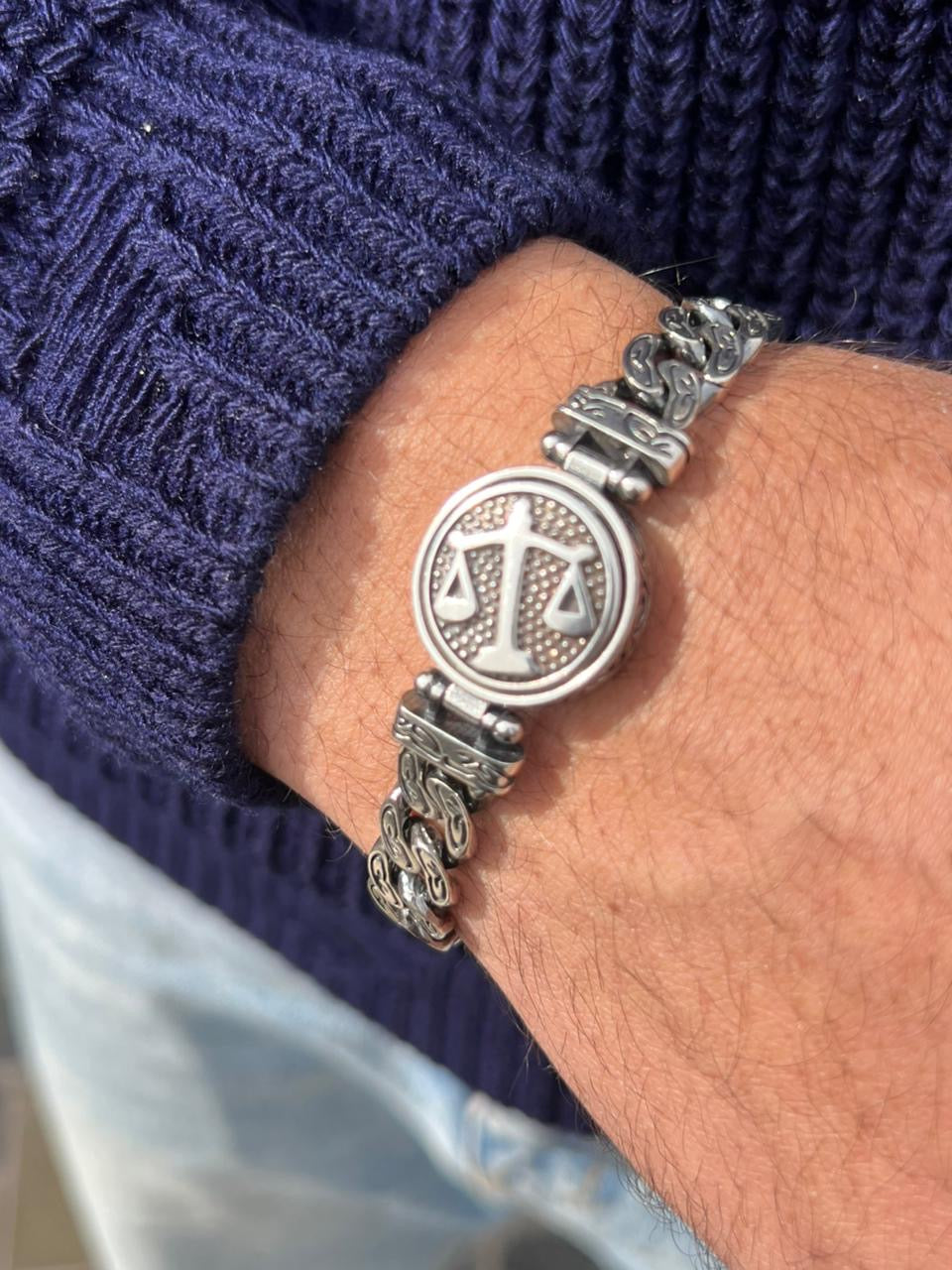 Judge’s Rotating Bracelet S925 Sterling Silver 21.5cm