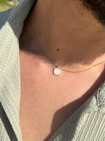 Gold plated pearl Necklace for Men's Sterling Silver 925s