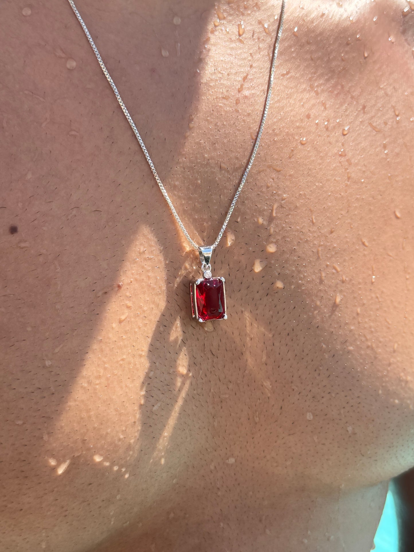 Atlas Zirconia Necklace in Sterling Silver 925s