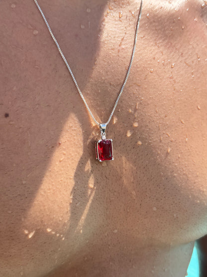 Atlas Zirconia Necklace in Sterling Silver 925s