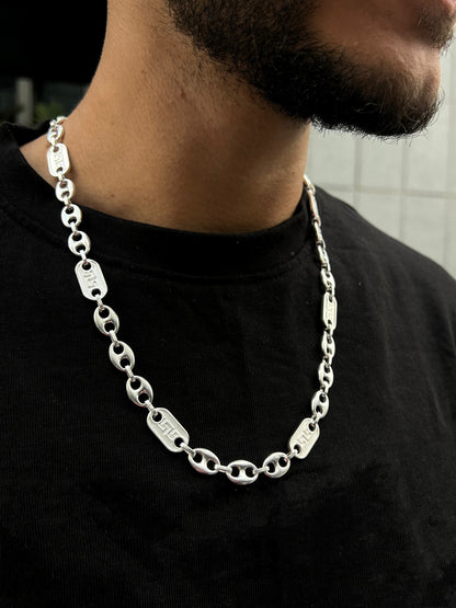 Versace themed Necklace For Men Sterling Silver - 925