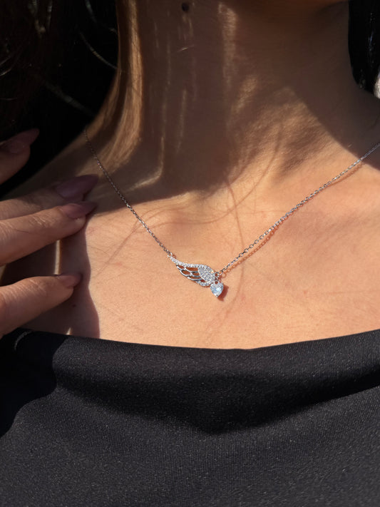 Angel Heart Necklace in Sterling Silver 925s