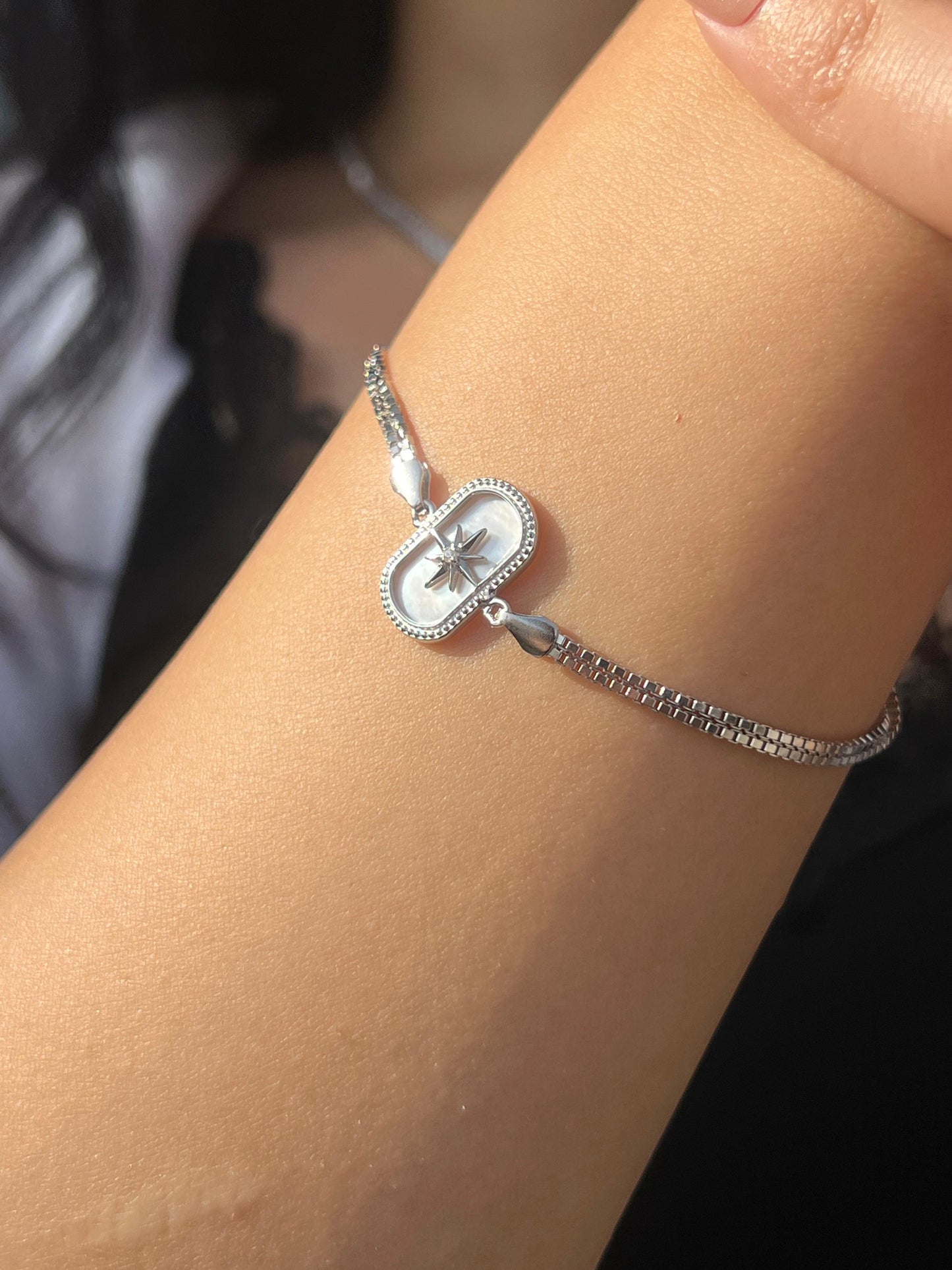 Diego star -pearl Bracelet -in Sterling Silver -925