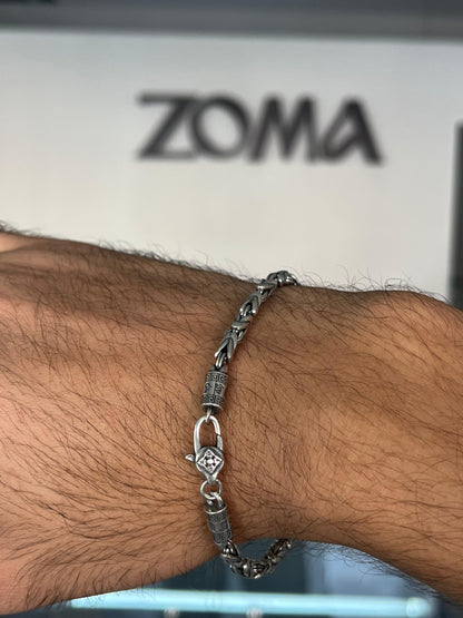 Zodiac King Bracelet for Men's Sterling Silver 925s-20cm