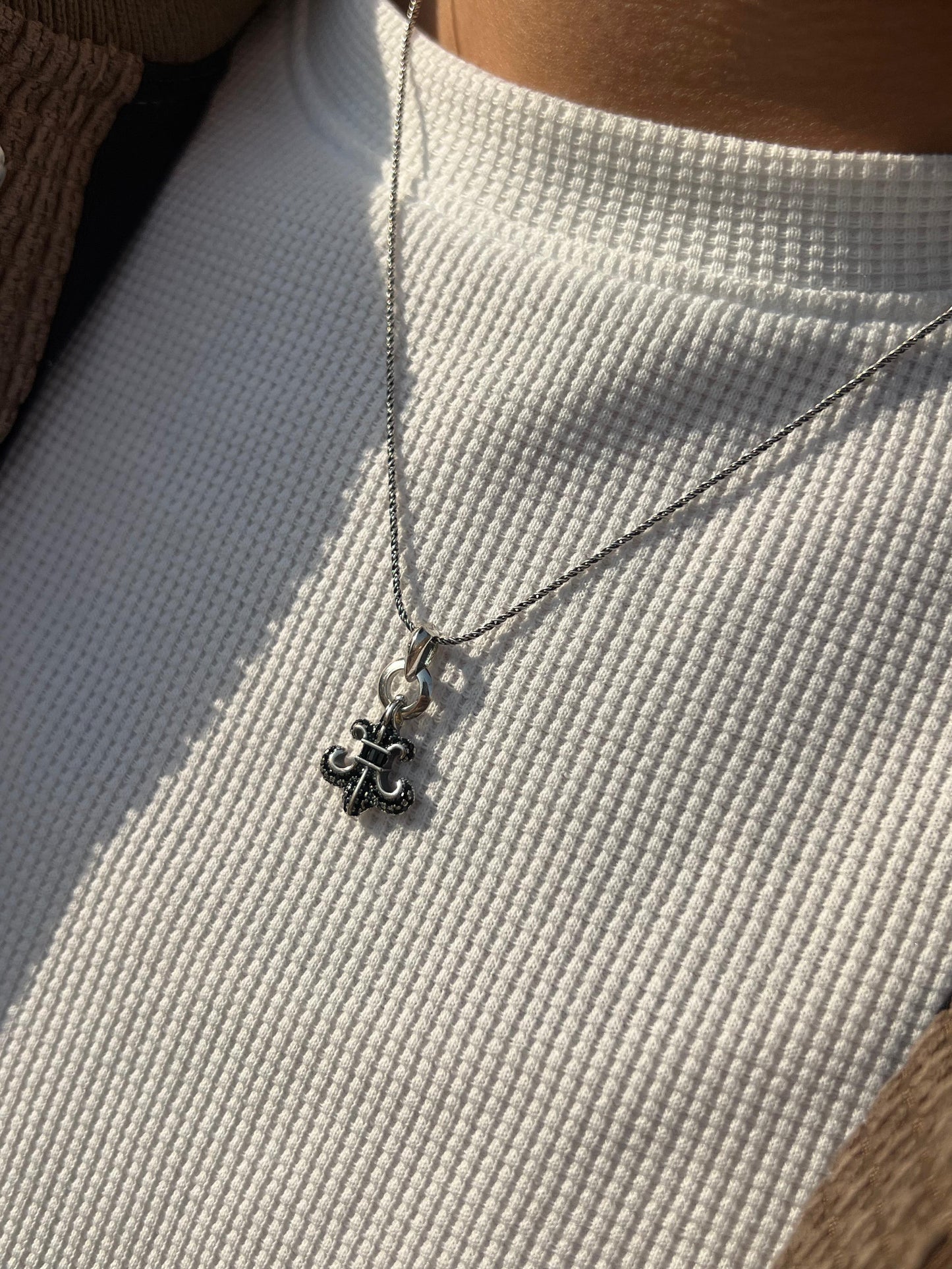 Fleur-de-lis Necklace for Men's Sterling Silver 925s