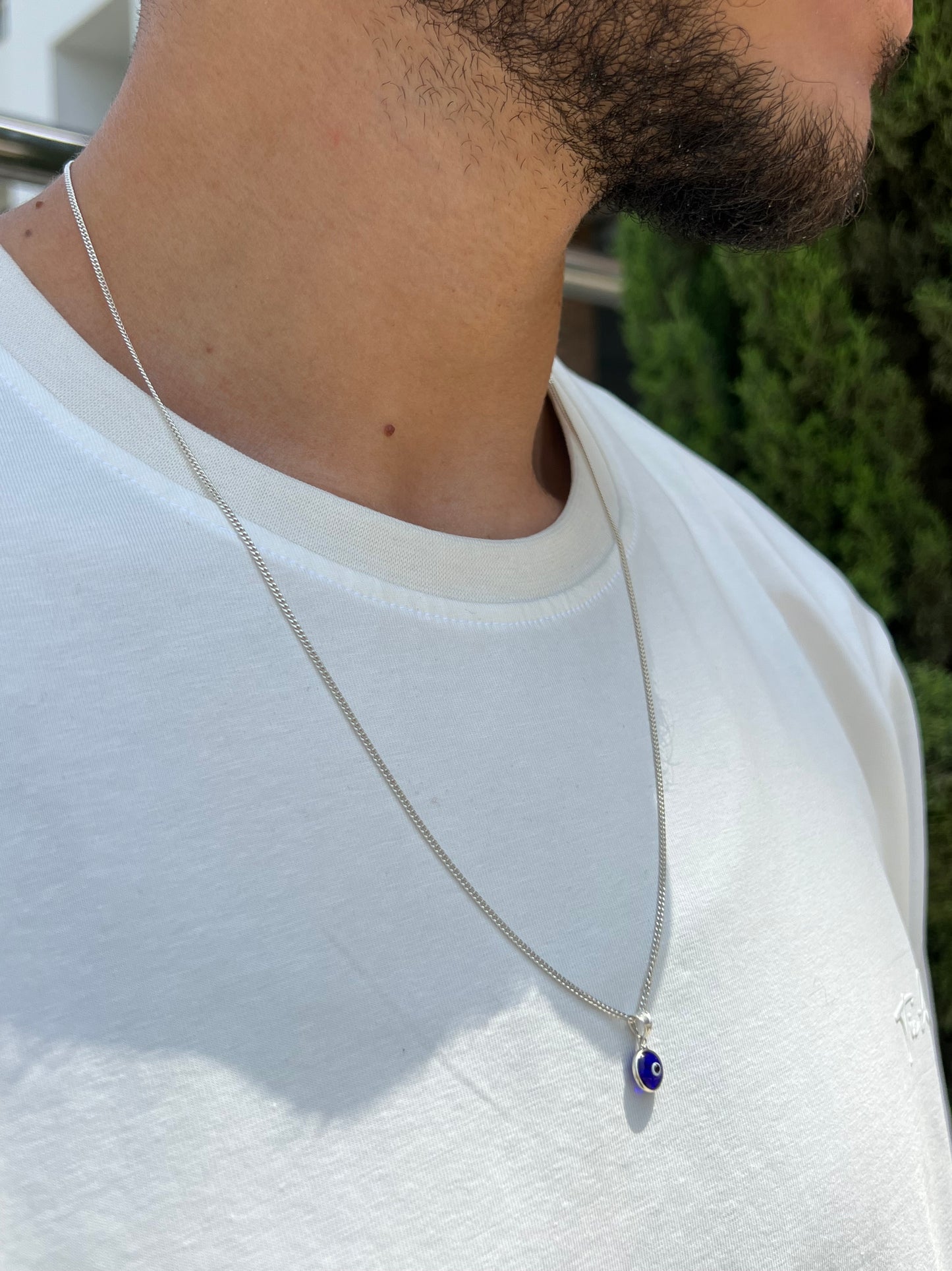 Evil Eye Necklace for Men's Sterling Silver 925s🧿