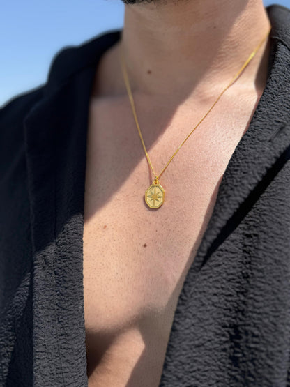 Northbound Necklace in Sterling Silver 925s-Fine Gold Plated