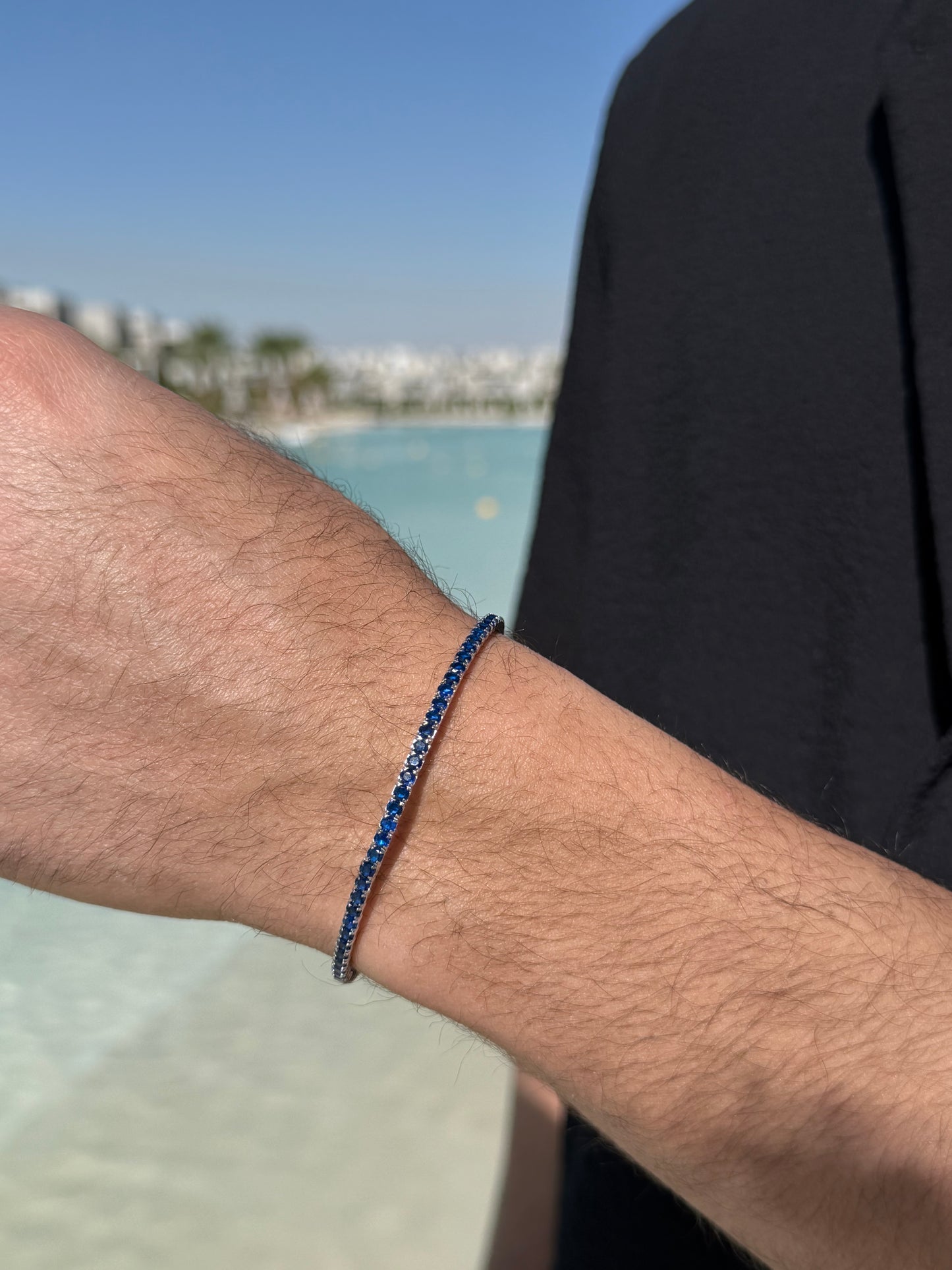 2.7mm Elastic Tennis Bracelet in Sterling Silver925s