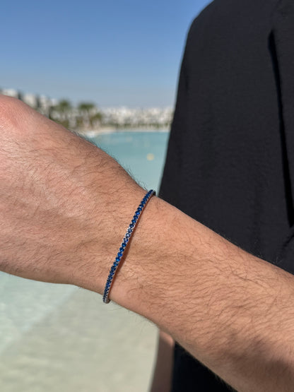2.7mm Elastic Tennis Bracelet in Sterling Silver925s