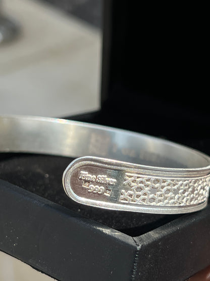BTC Pure 999 Fine Silver - 1 Ounce - Arabesque Bangle for Men