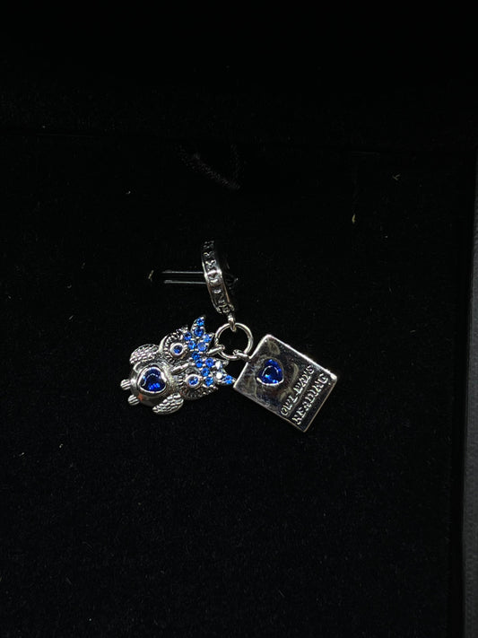 Owl-Ways Reading Owl Charm -S925