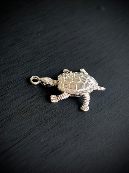 Turtle Pendant – S925 Silver-3.5cm
