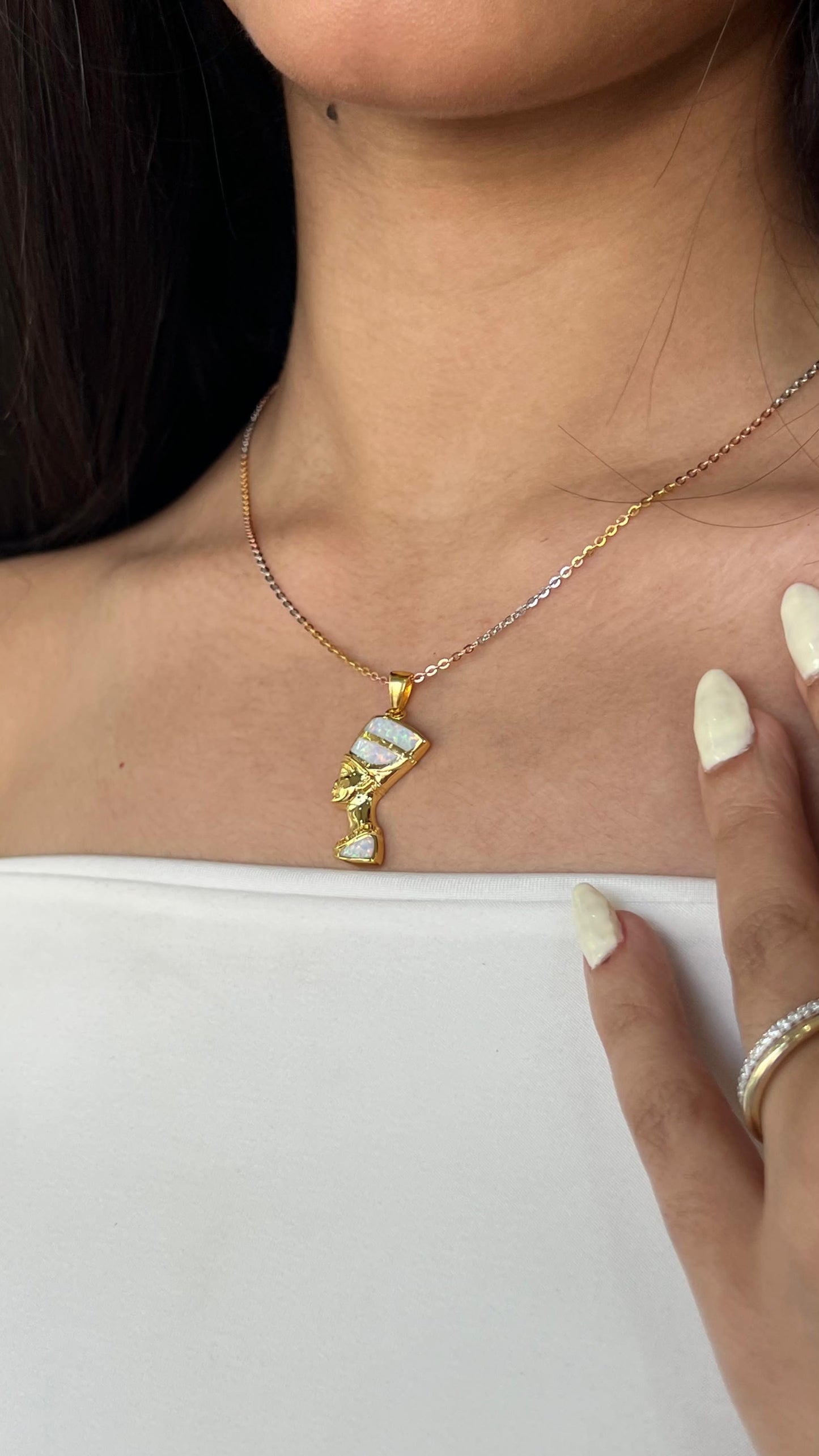 Gold-Plated Pharaonic Chalice Necklace