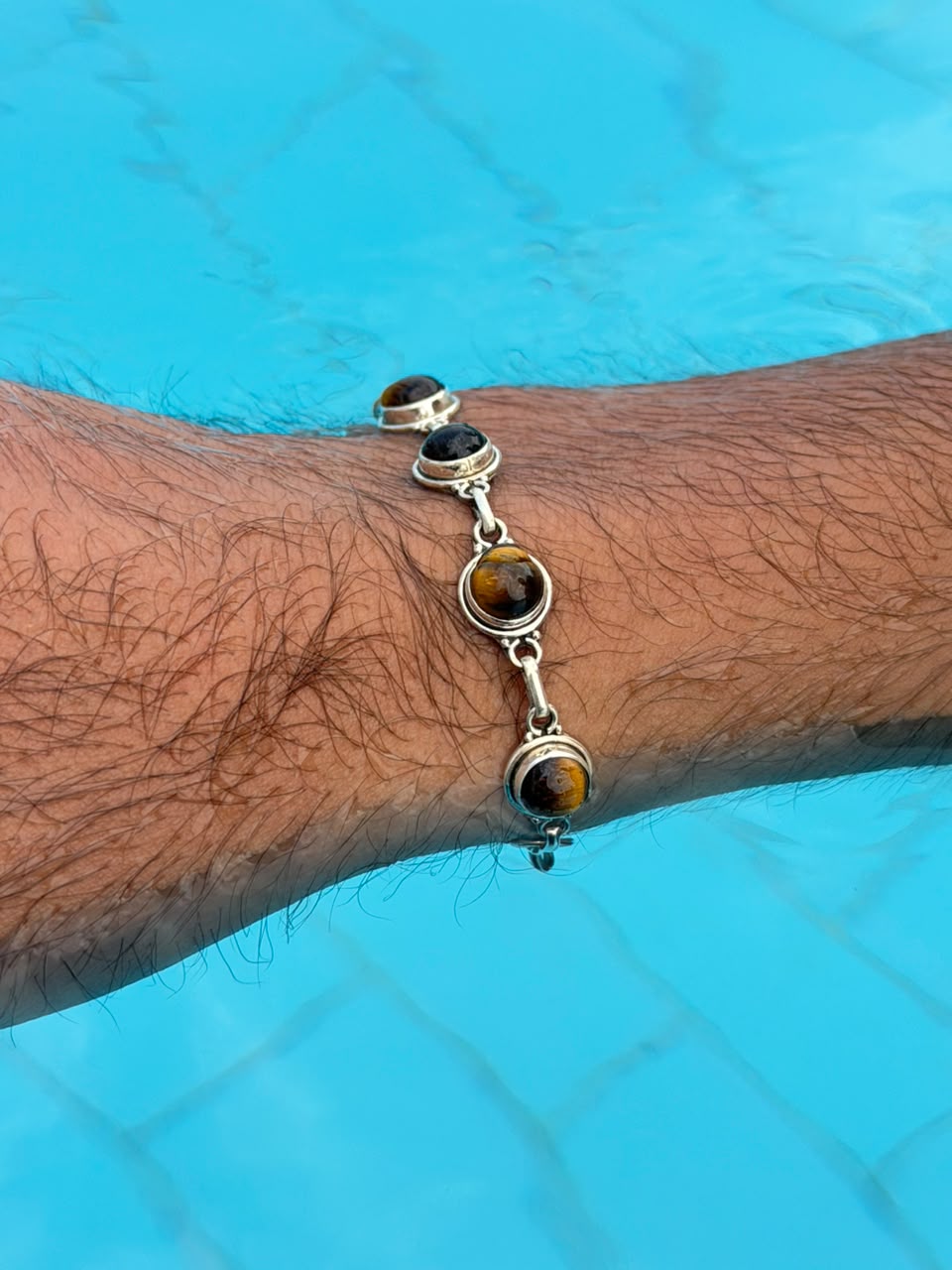 Tiger Eye stone Bracelet Sterling Silver 925s