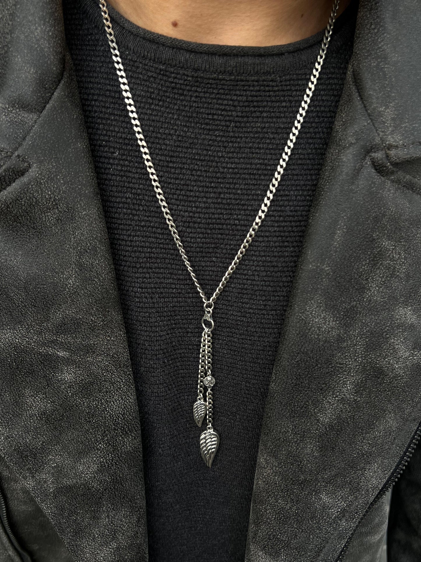 Skullduo Heavenly Wings For Men Sterling Silver925 -70cm-4mm