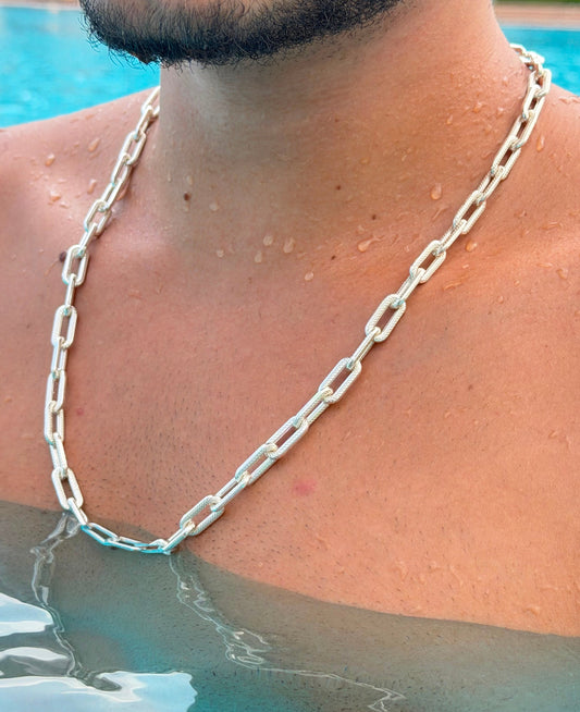 Exclusive 🚫 Pump Turkish Link Necklace Sterling Silver 925s