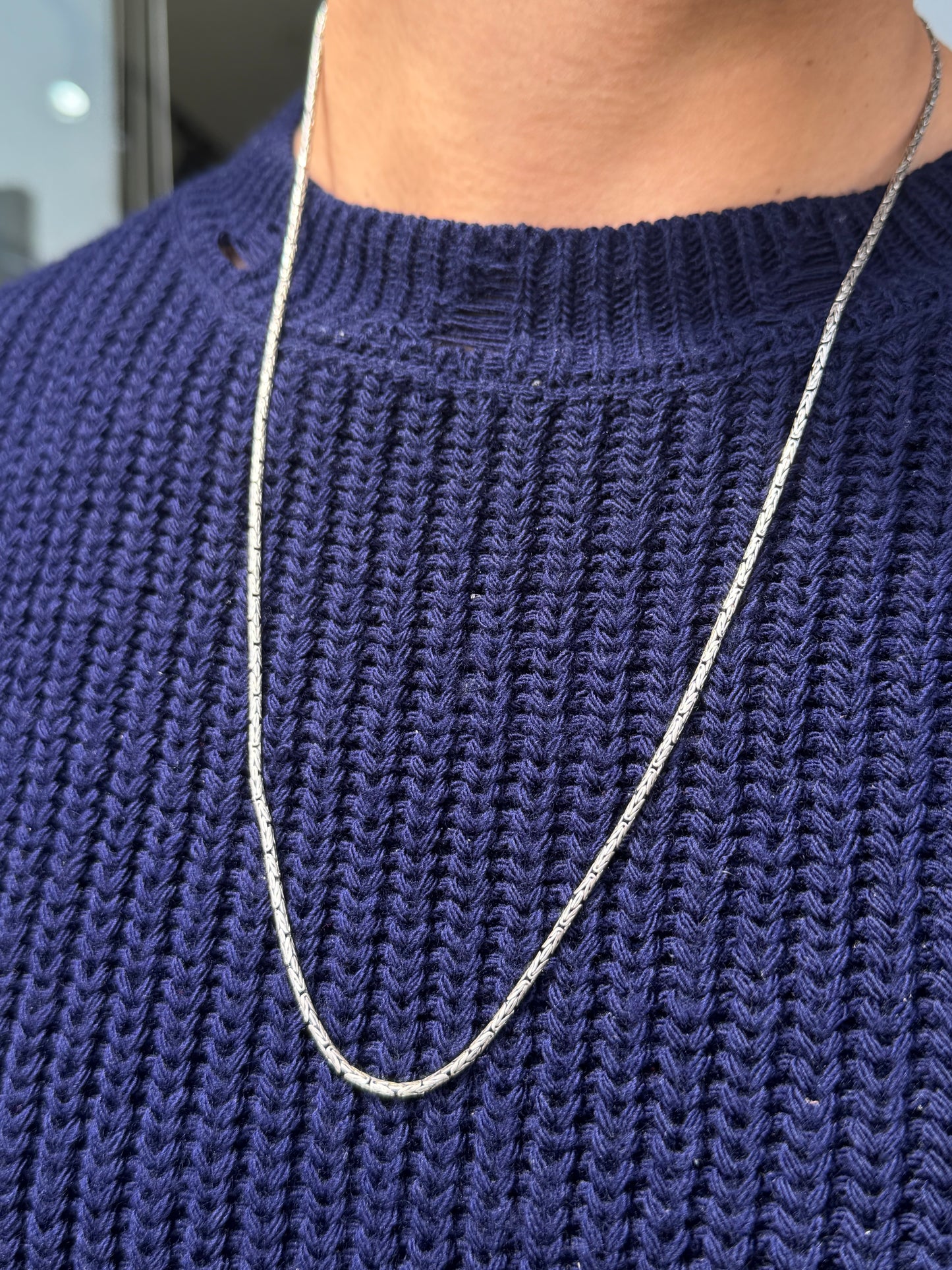 King Necklace Sterling Silver 925s(65cm-2mm)