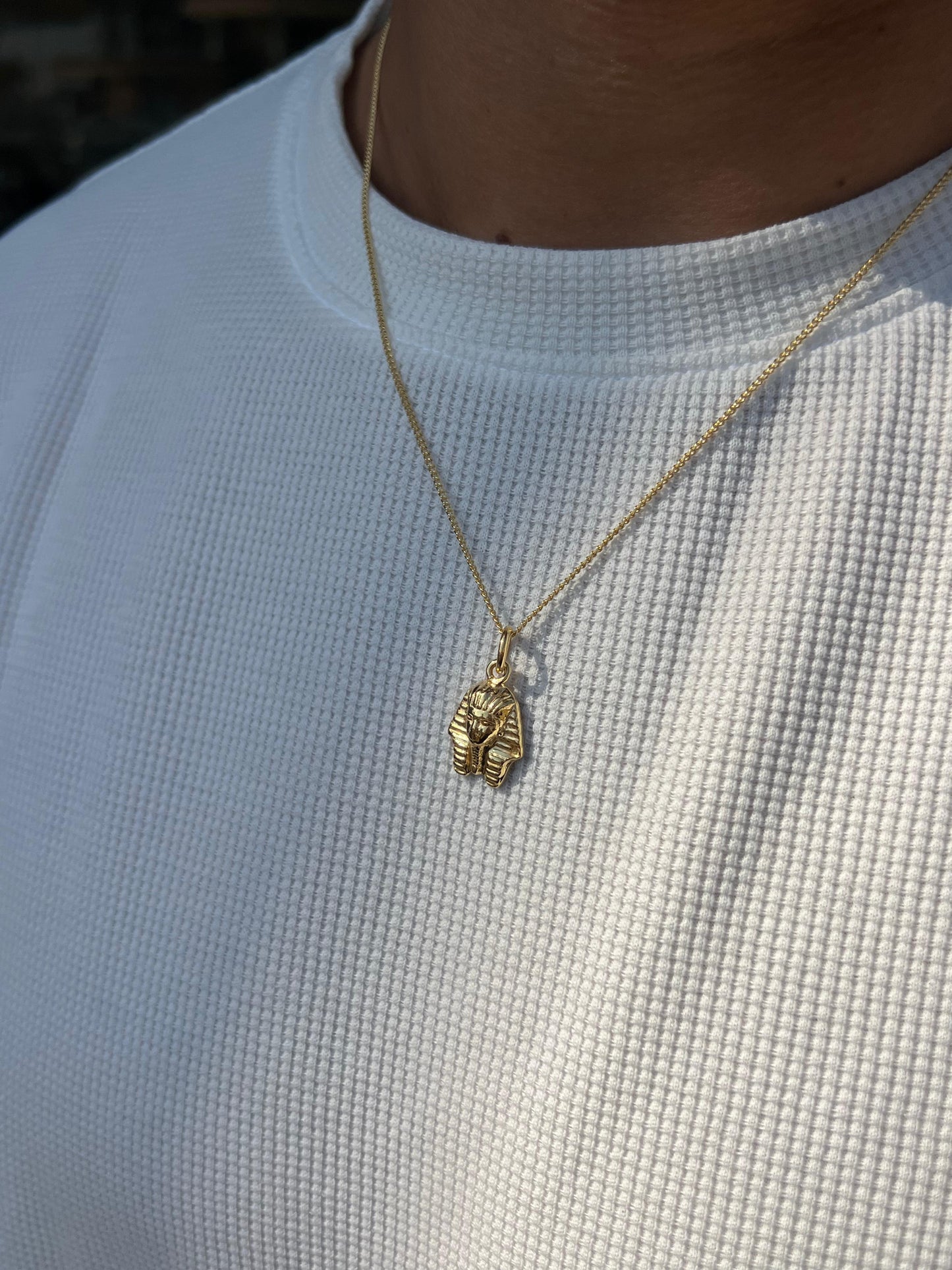 Premium- Sphinx Necklace in Sterling Silver 925s- Real 21K Gold Plated