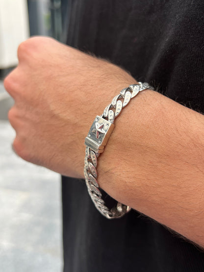 Lucky Star For Men Sterling Silver Bracelet - 925