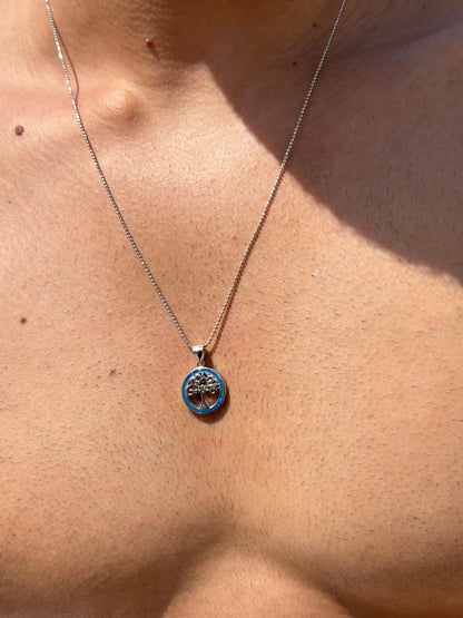 Life Tree Opal Necklace in Sterling Silver 925s
