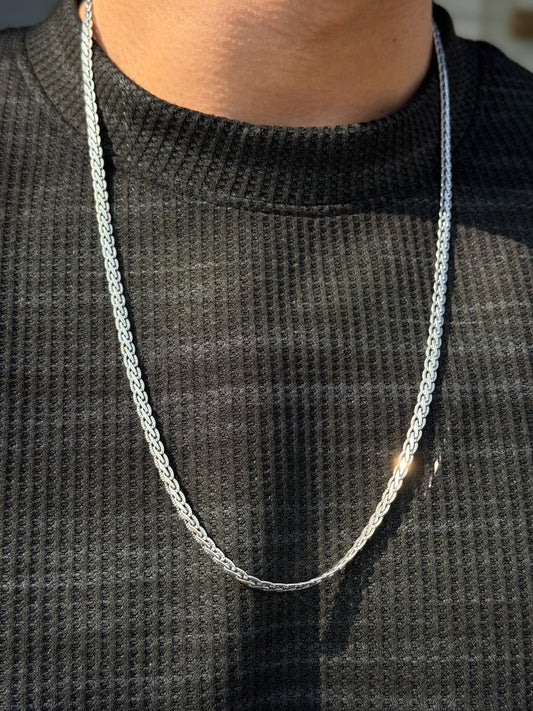 Franko Link Chain For Men Sterling Silver925 -(64cm-4mm)