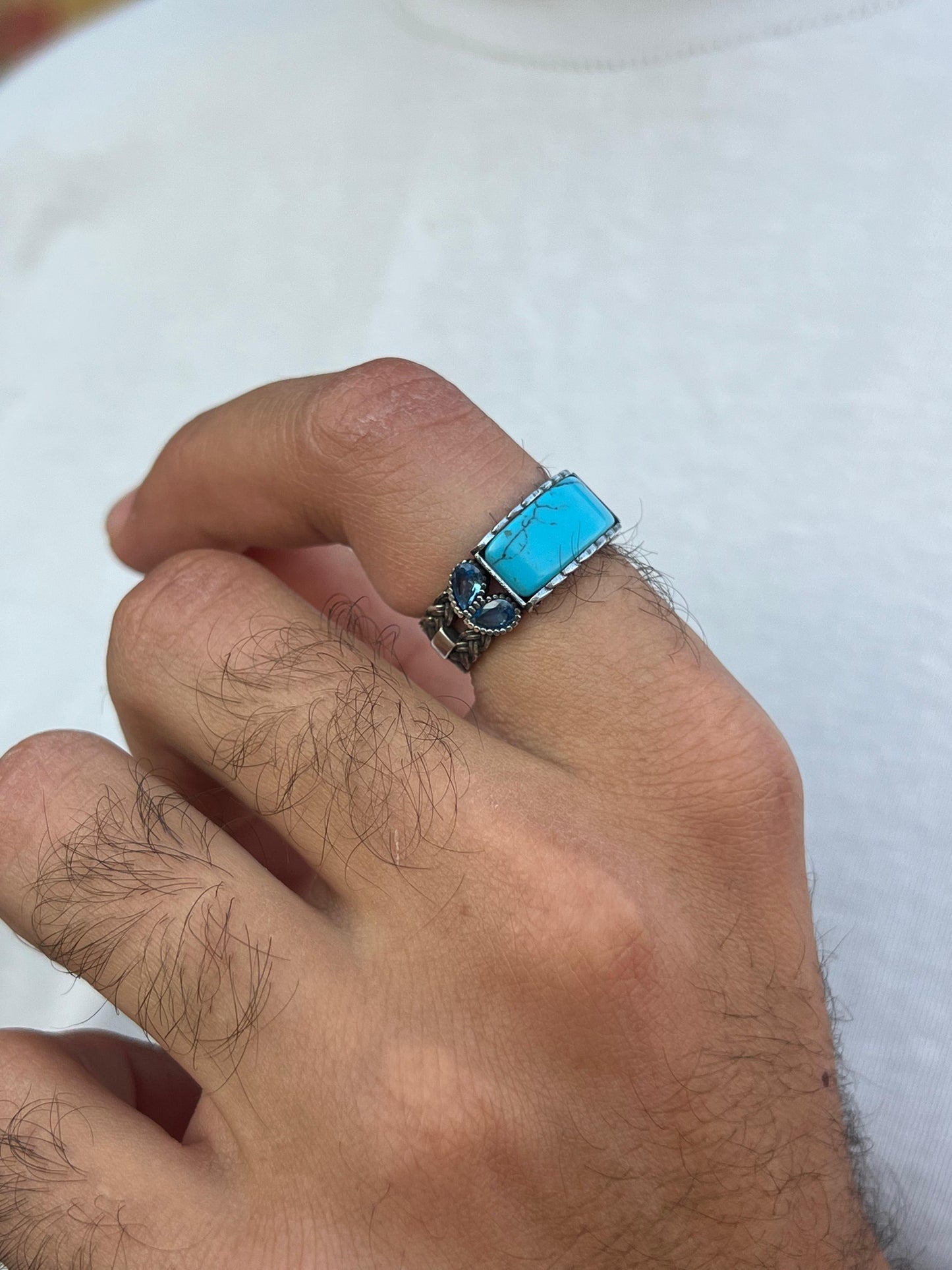 Aqua phantom Ring -Sterling Silver 925s
